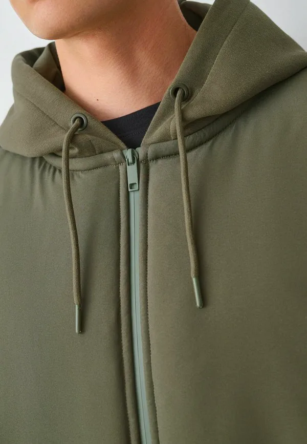 Толстовка с капюшоном и застежкой-молнией (гибридная модель) Next, Khaki Green — фото 4