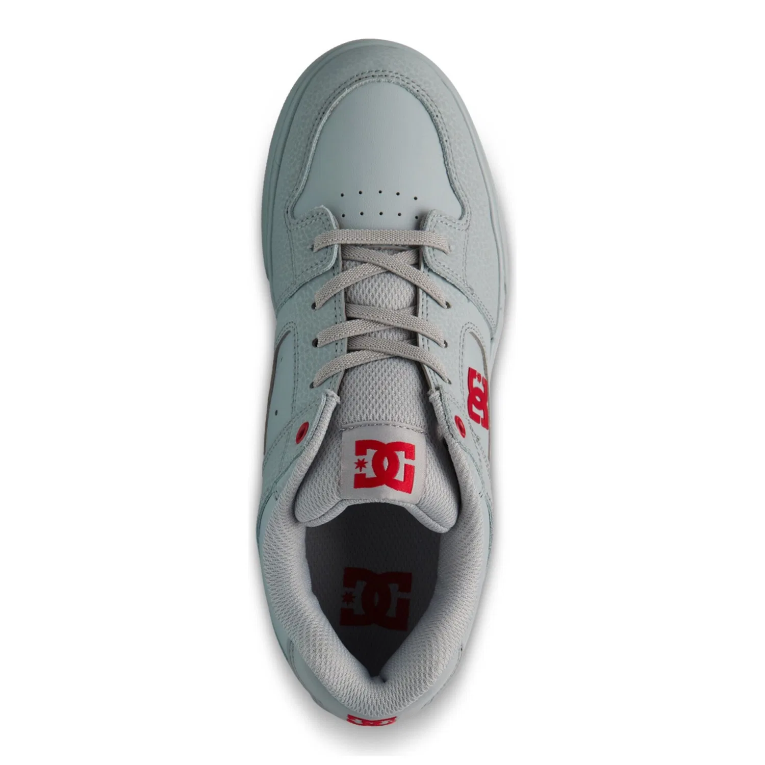 Детские кеды с эластичными шнурками DC Shoes, Grey/Dark Red — фото 4