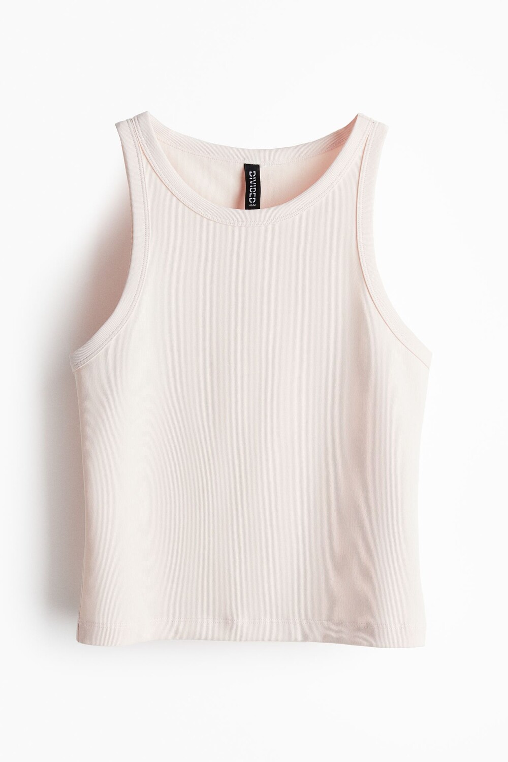 

Топ H&M Ribbed Tank, светло-розовый