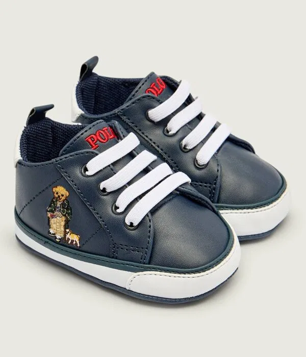 Детские туфли для мальчиков из искусственной кожи QUILTON BEAR GORE HI LAYETTE Polo Ralph Lauren, Blu Marino — фото 3
