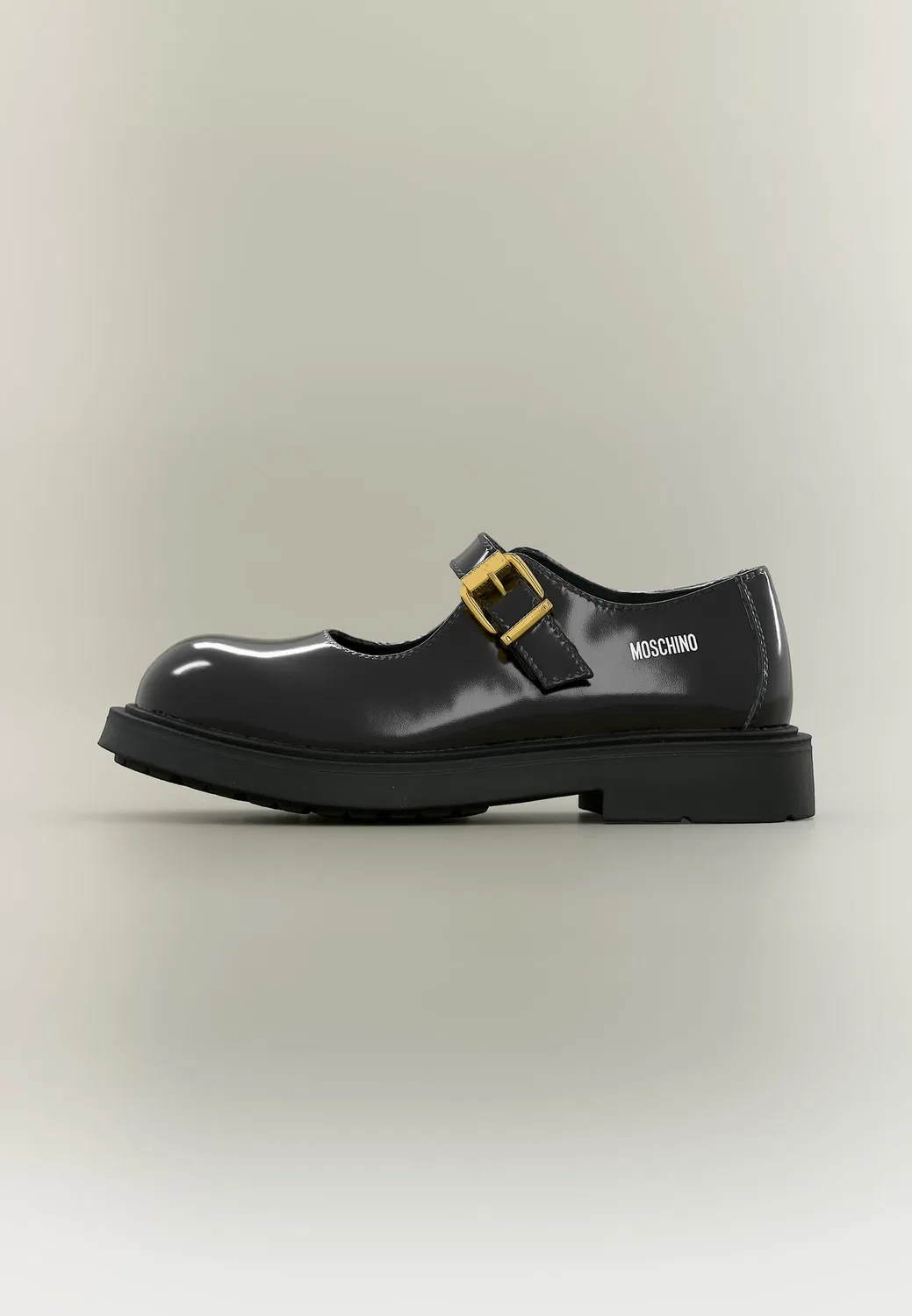 Балетки с ремешком на щиколотке Moschino, Black