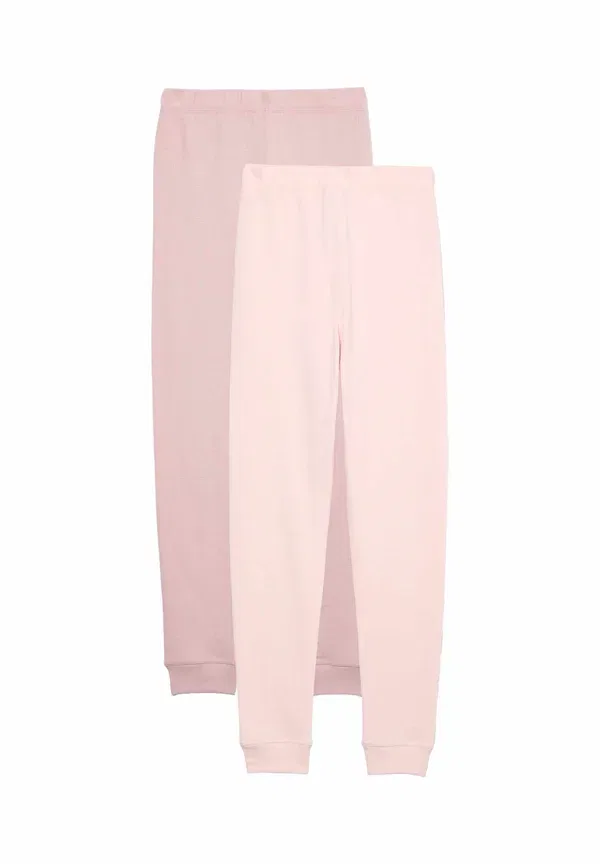 Брюки из хлопка 2Pk thermal - leggings - trousers Marks & Spencer, Pink Mix, розовый — фото 2