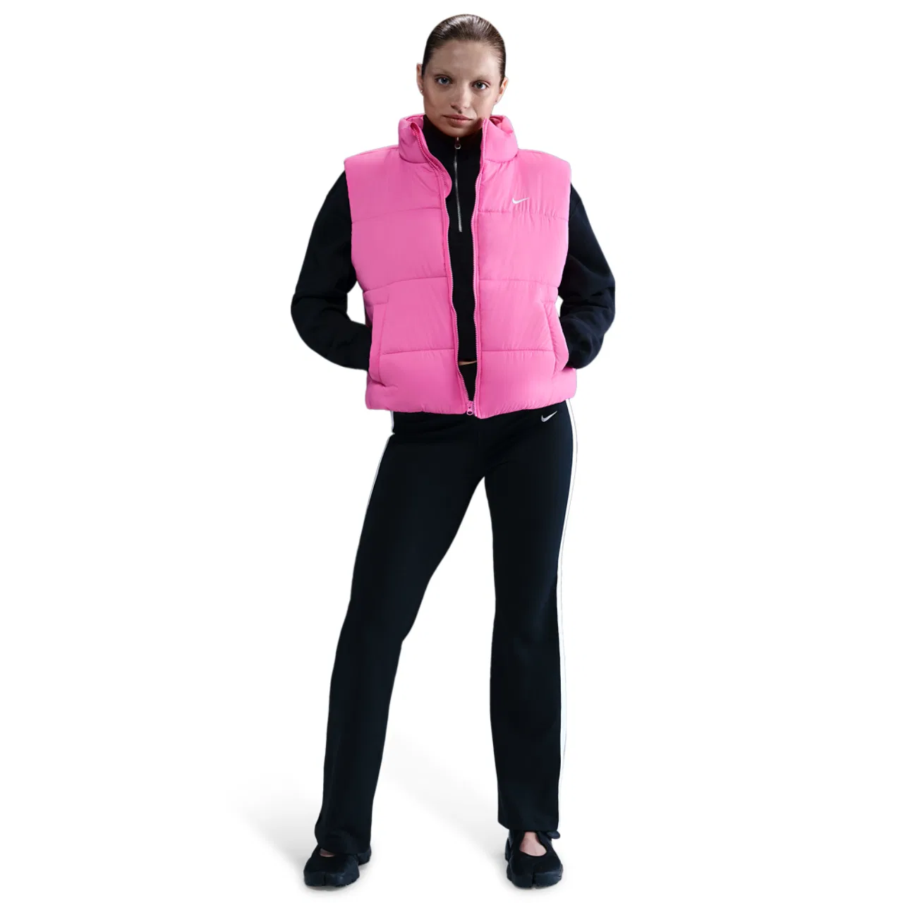 Женский утепленный жилет NSW Therma-FIT Classic Nike, цвет Playful Pink/White — фото 3