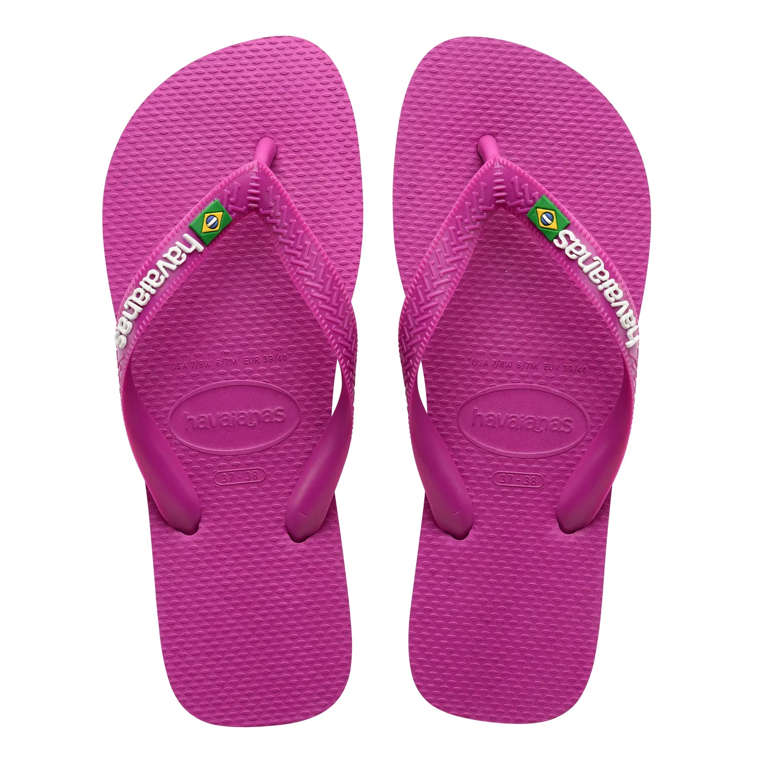 Шлепанцы детские с логотипом Brasil Havaianas, розовый