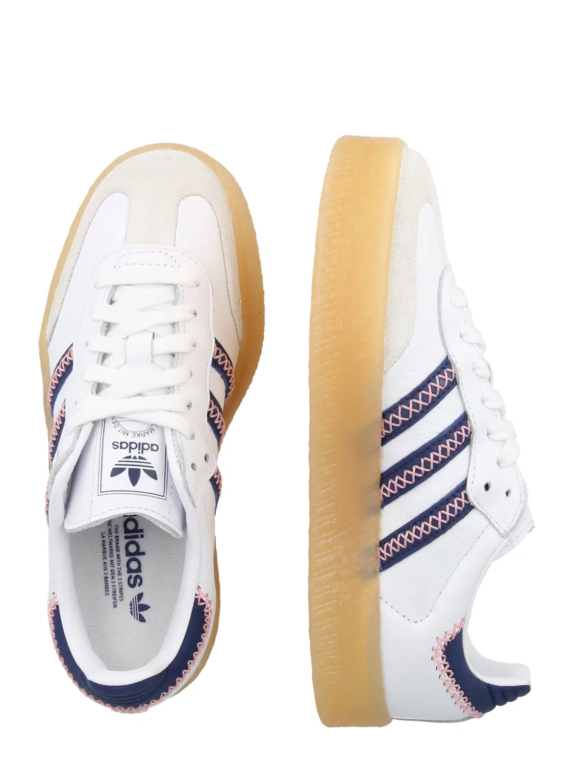 Кроссовки Adidas Originals SAMBAE белого и кремового цвета — фото 2