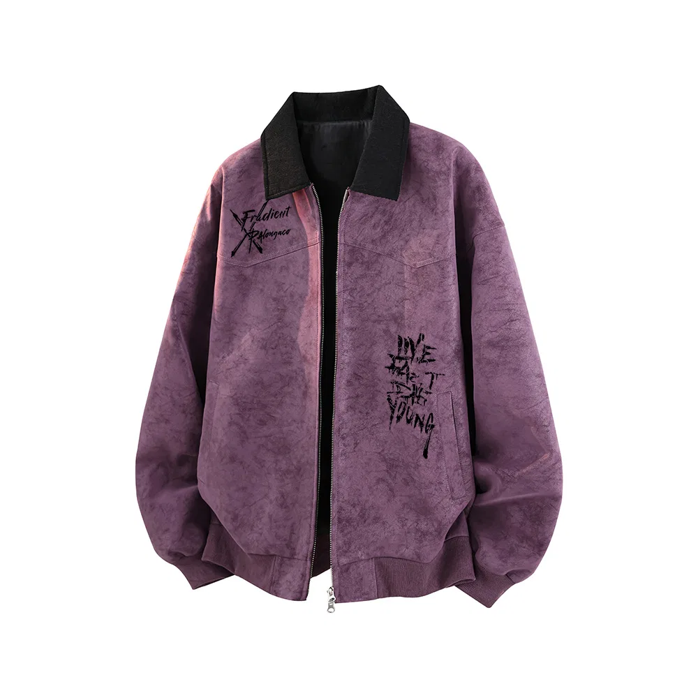 Детское кожаное пальто Unisex PAL ONGACO, Purple