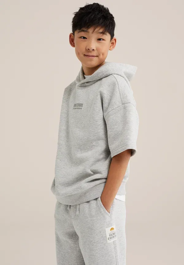Свитшот из хлопка Sweatshirt We Fashion, Light Grey, светло-серый — фото 4
