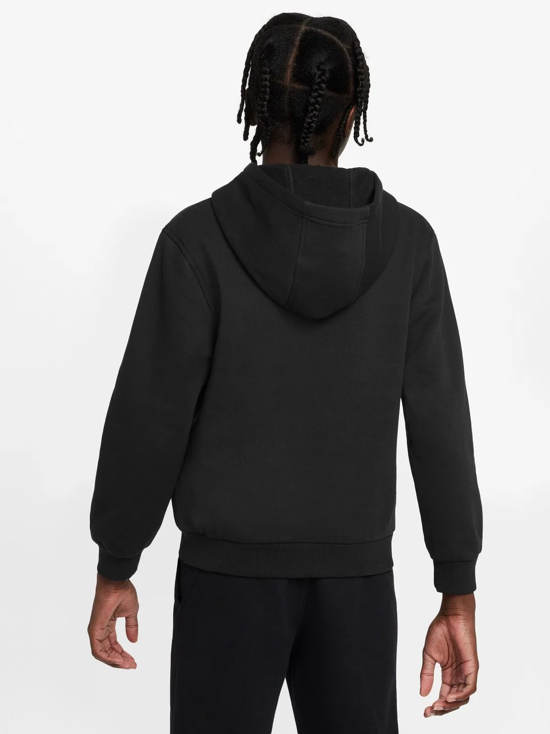 Толстовка на молнии, флисовая Nike Club Nike, черный — фото 2