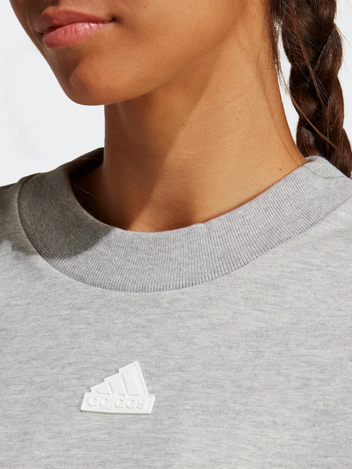 Женский свитшот свободного кроя Future Icons Sweatshirt Adidas, серый — фото 4