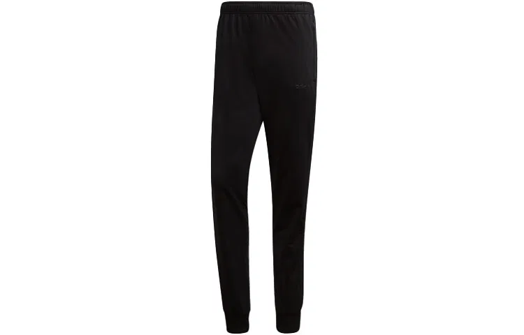 Мужские трикотажные спортивные штаны с манжетами Black Adidas, Черный