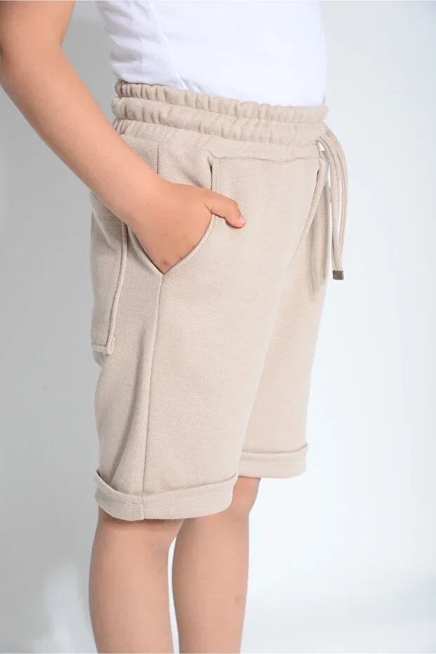 Детские шорты для мальчиков хлопковые Lakos Kidspitircik, Beige — фото 2