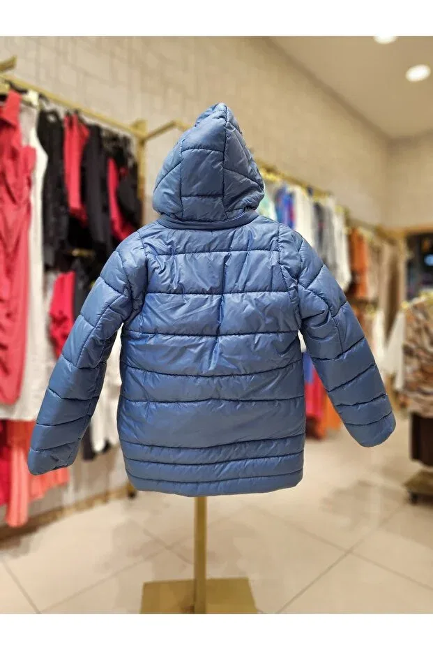Детское пальто для мальчиков с капюшоном Monna Rosa, Blue — фото 2