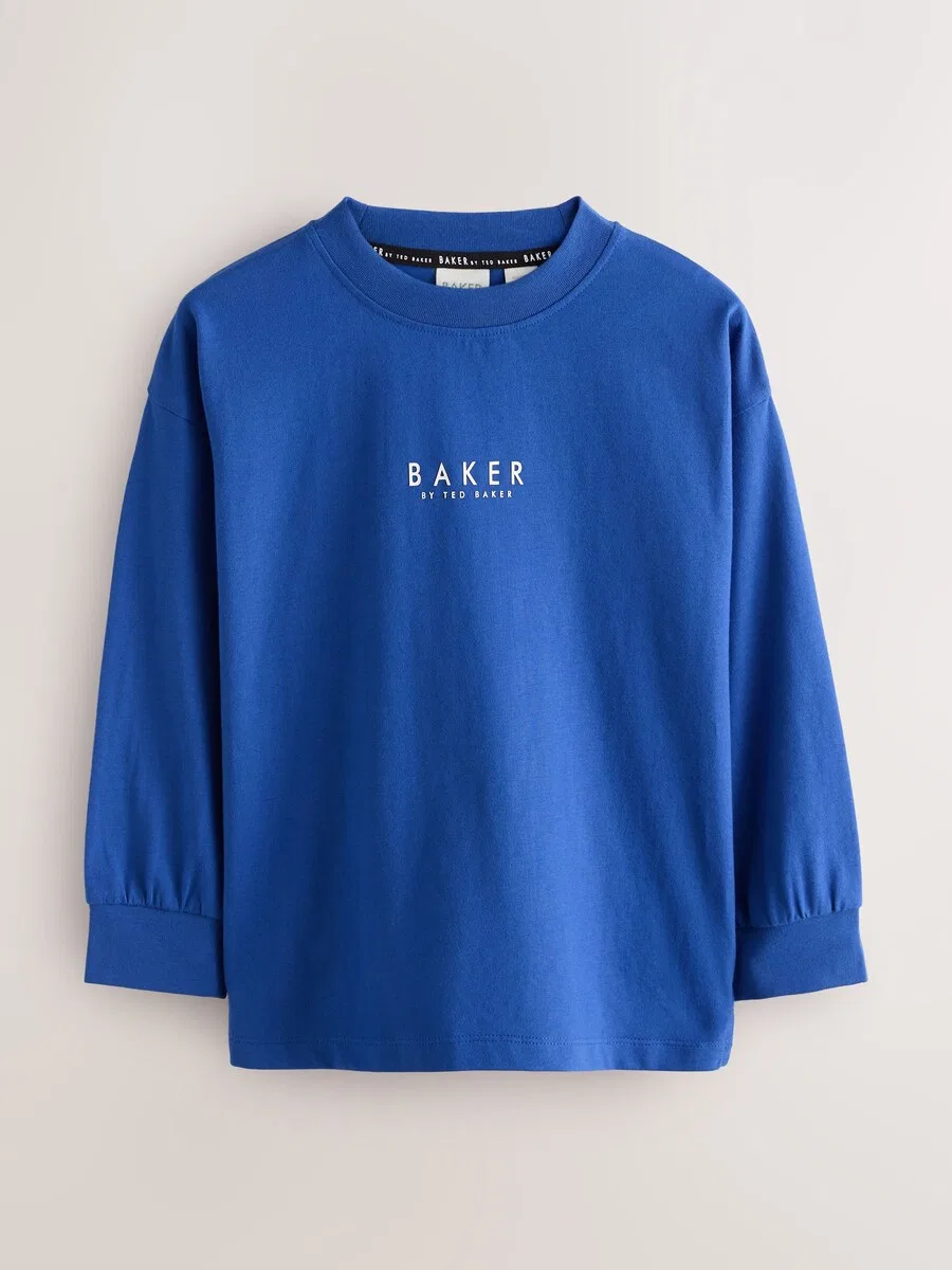 Топ Baker by Ted Baker синего, темно-серого и натурального белого цветов — фото 4