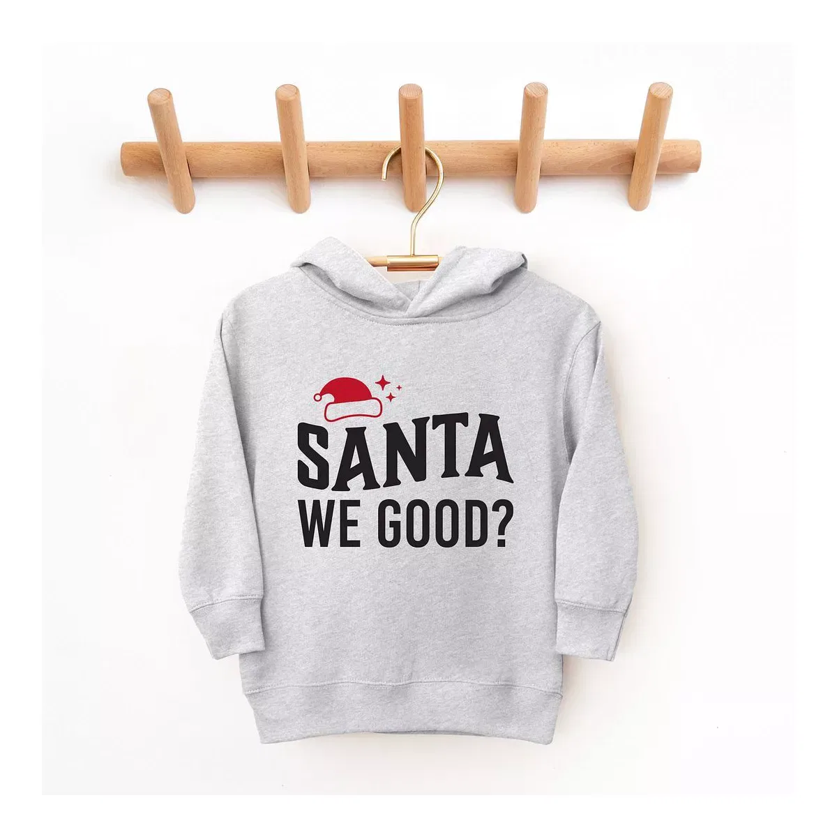 Детское худи с принтом Santa We Good Glitter The Juniper Shop, Kelly