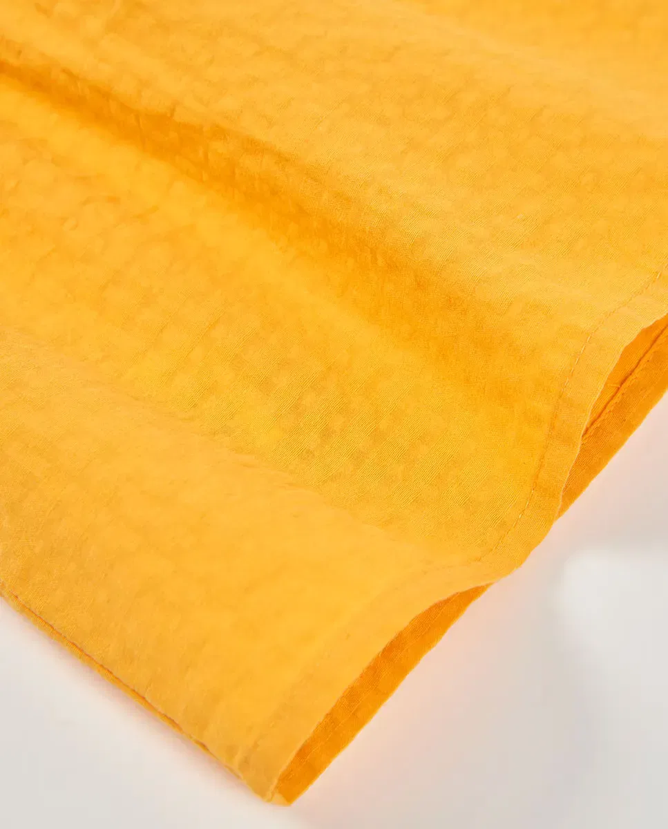 Детская блуза для девочек с коротким рукавом с воланами Boboli, Amarillo / Negro — фото 4
