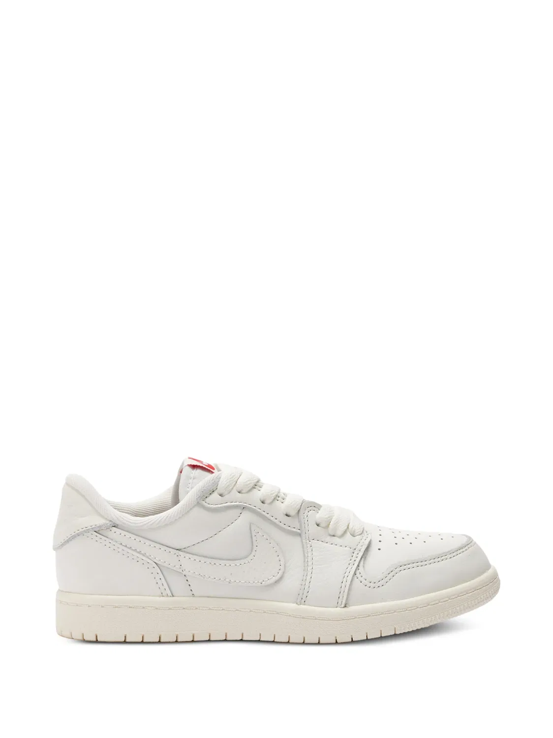 Кроссовки Jordan 1 Retro Low белые кожаные Nike, белый