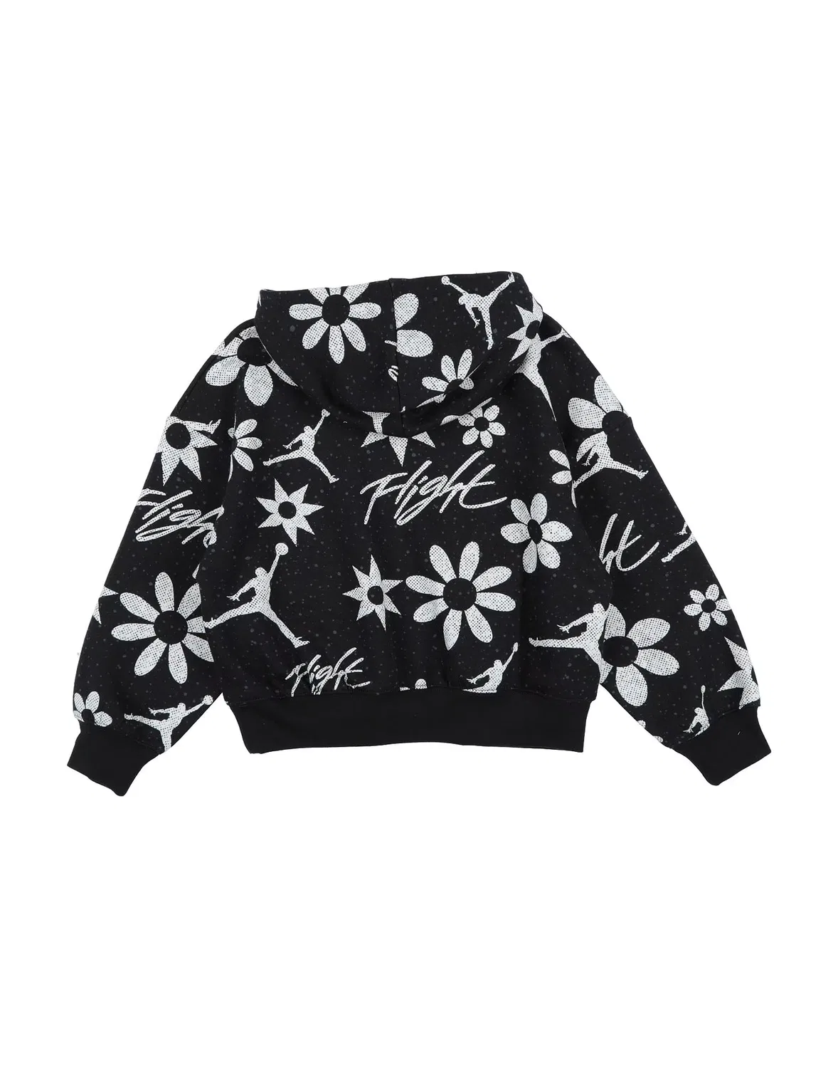 Детский худи с принтом Floral Flight Aop Po Hoodie Jordan, черный — фото 2
