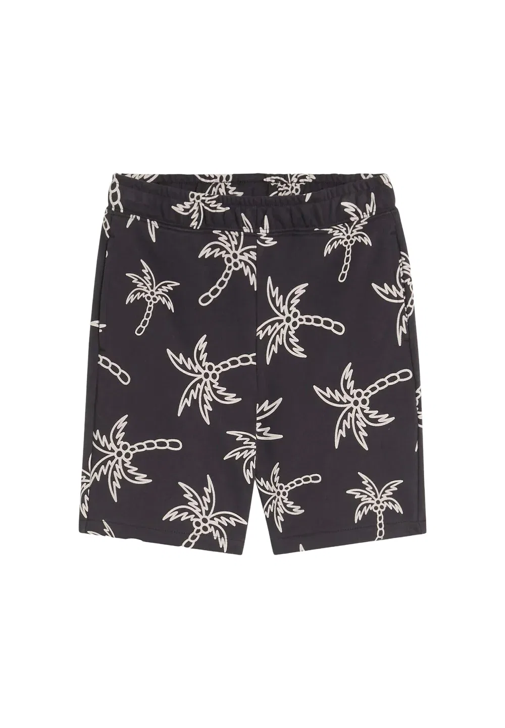 Шорты Hosen & Chino mit Muster - спортивные штаны Tom Tailor, Grey White Sketched Palm Trees
