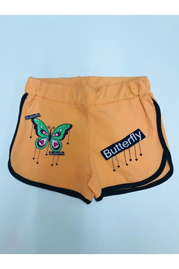 Детские шорты для девочек с принтом Baby Slon Kids Clup, Orange