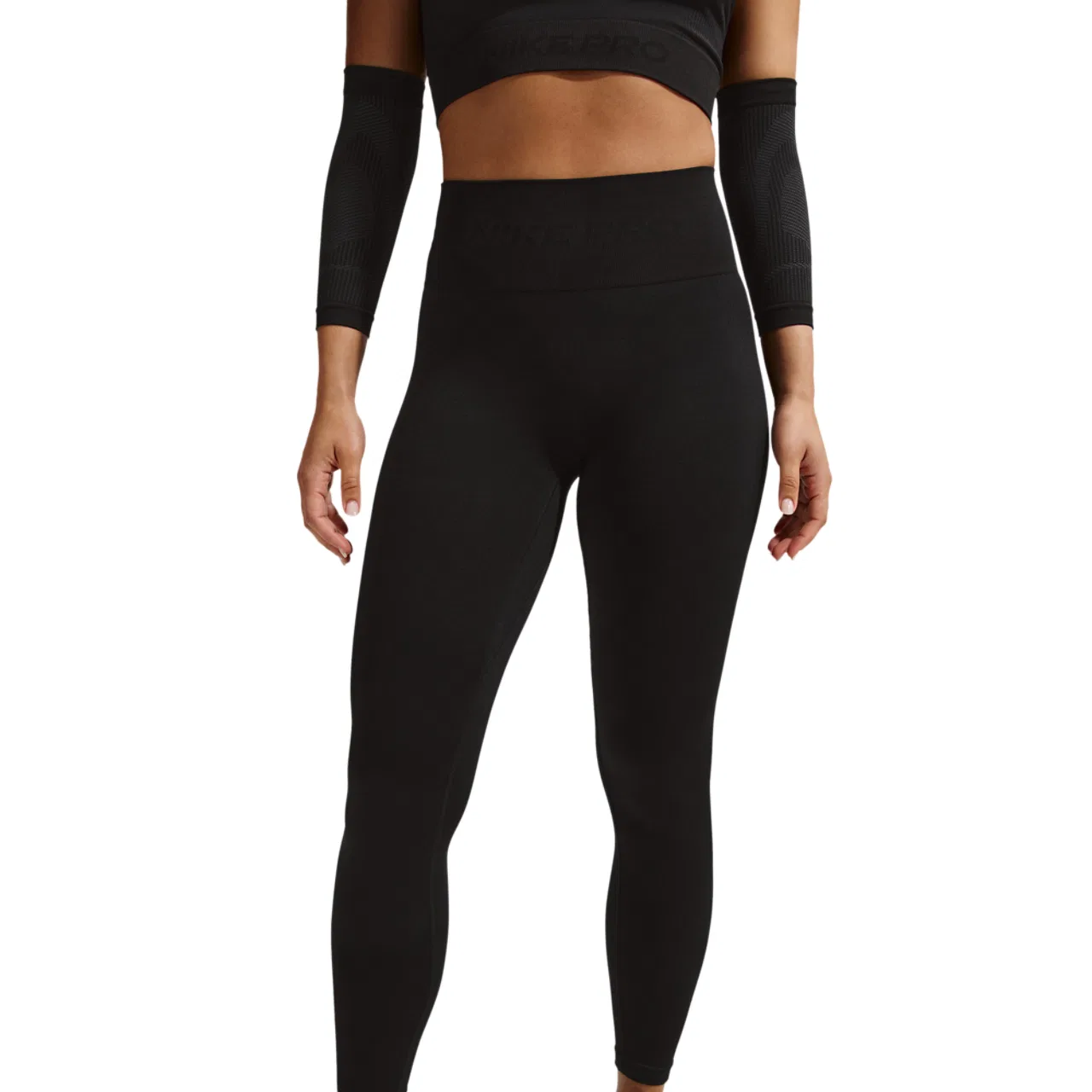 Женские леггинсы с высокой посадкой Pro Dri-FIT Seamless High-Rise 7/8 Nike, черный
