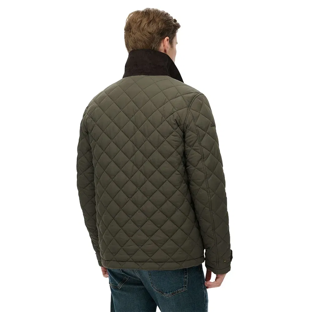 Мужская стеганая куртка-коуч Quilted Estate Coach Superdry, Green — фото 2