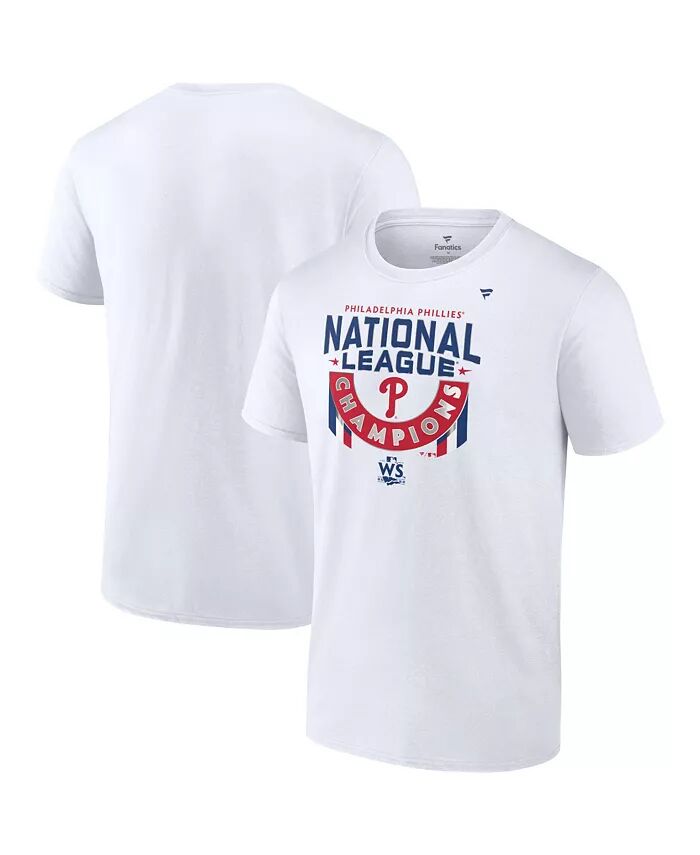 

Мужская белая футболка с коротким рукавом Philadelphia Phillies 2022 National League Champions Locker Room Fanatics