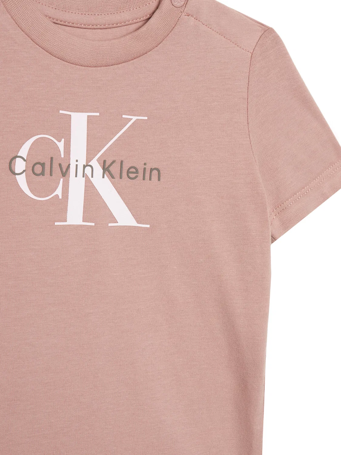 Футболка стандартного кроя для девочки Monogram Calvin Klein Jeans, розовый — фото 3