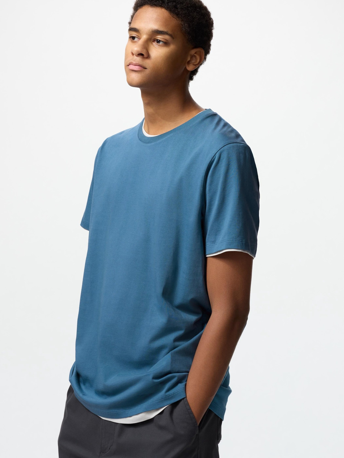 

Футболка Uniqlo Supima Cotton, 65 синий