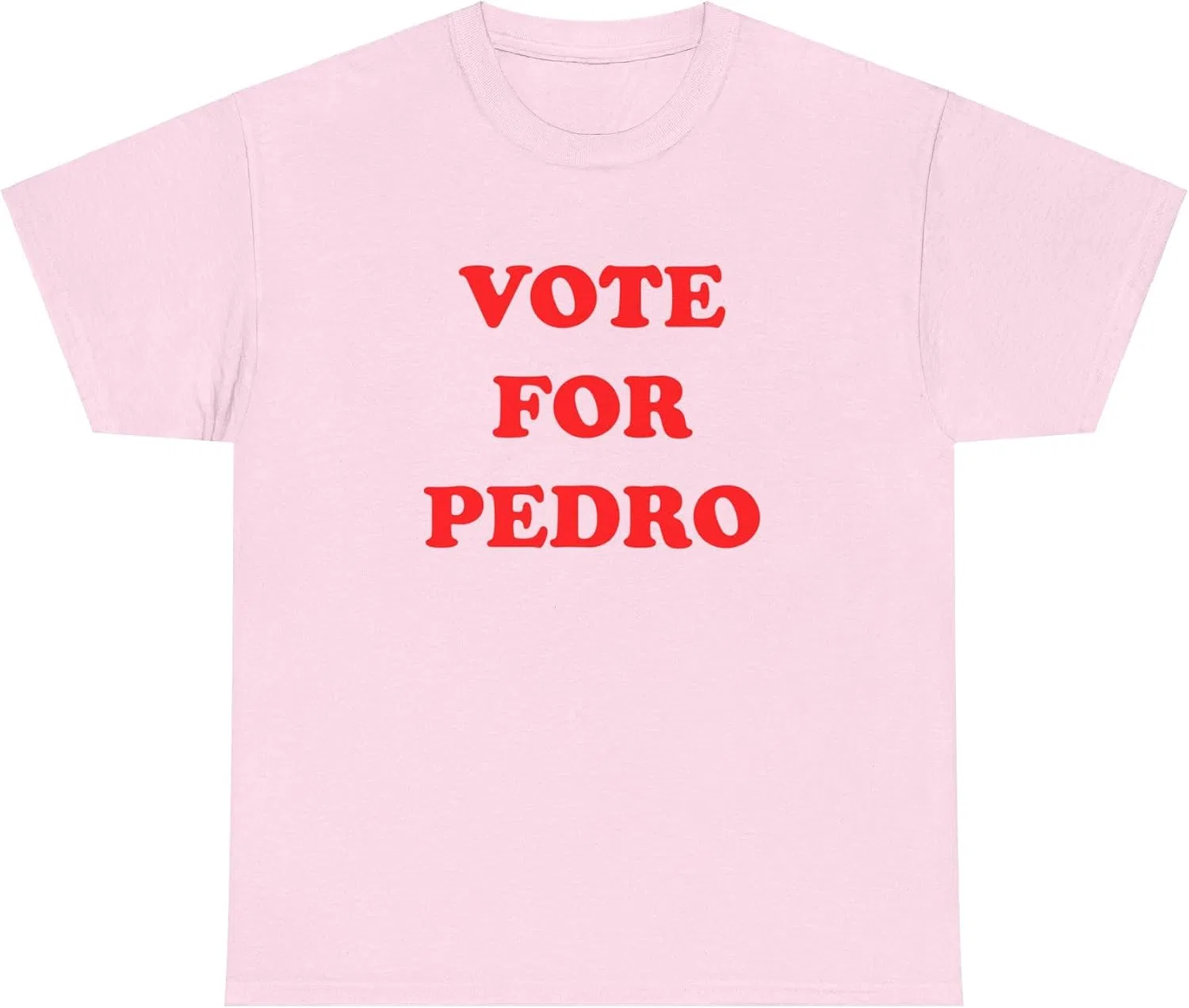 Женская футболка с принтом Vote for Pedro, светло-розовый