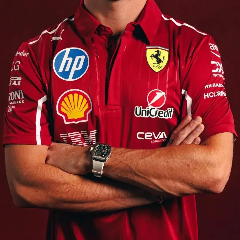 Детская футболка с принтом Scuderia Ferrari 2025 Team PUMA, Red — фото 2