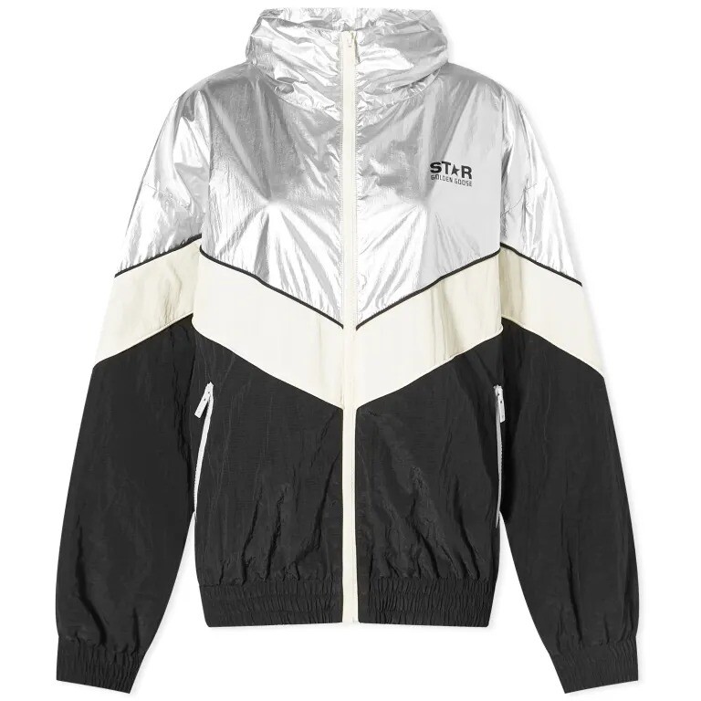 

Ветровка Golden Goose Star Patchwork, серебристый, черный