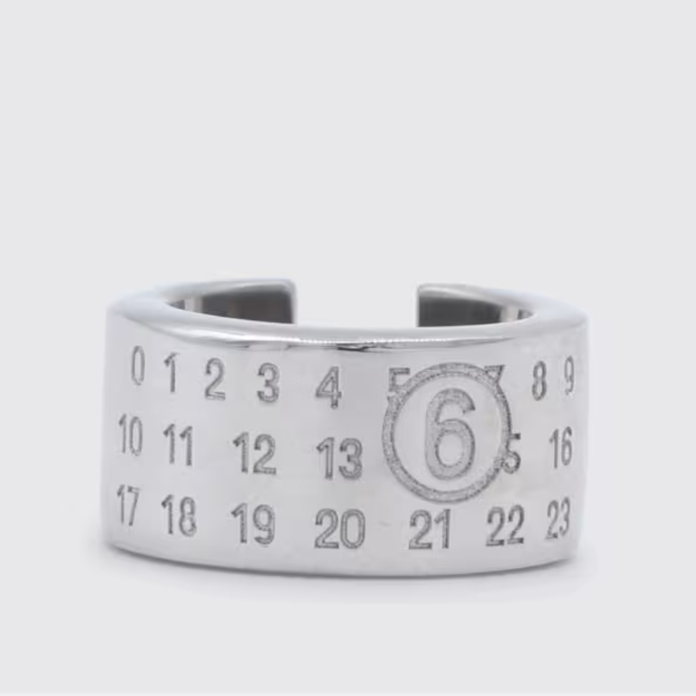 

Кафф-серьга Mm6 Maison Margiela Numeric Ear In Brass, серебристый