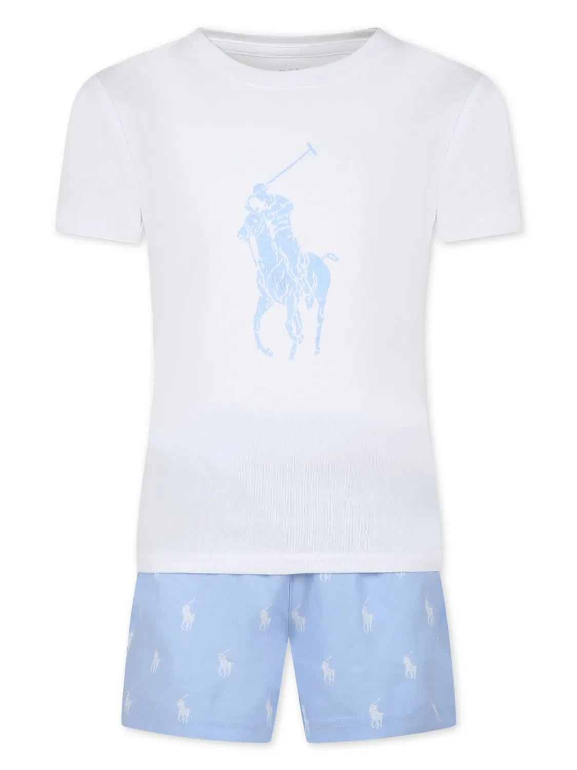 Пижама из хлопка с принтом Polo Pony Polo Ralph Lauren, белый