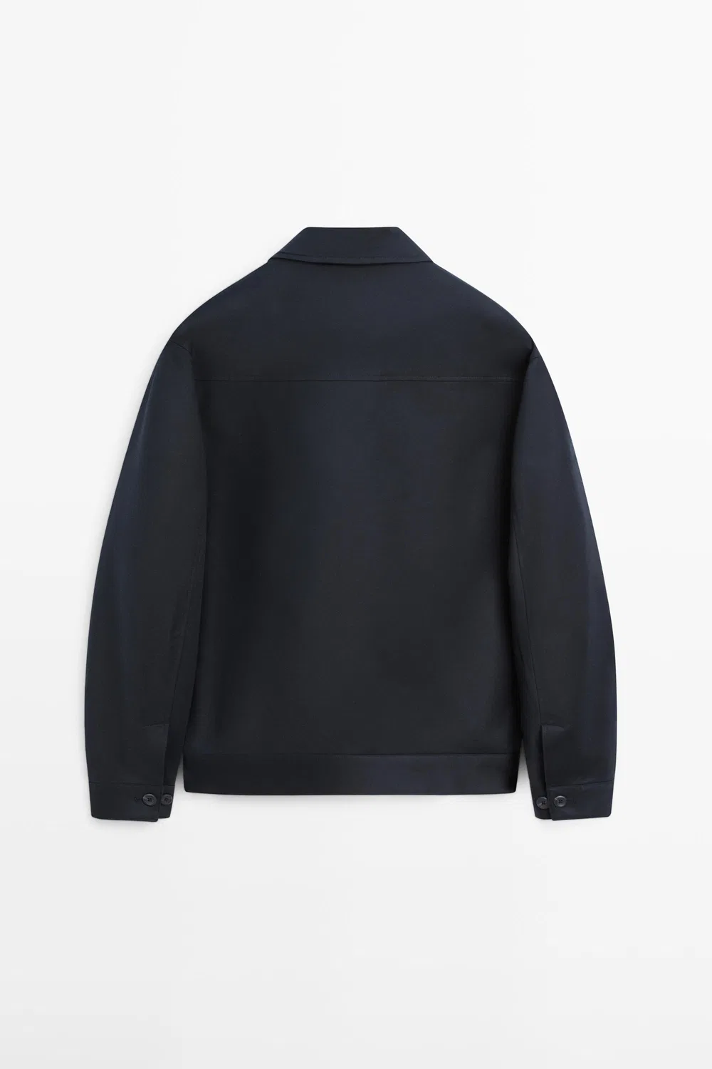 Куртка Massimo Dutti, из смесовой хлопковой ткани, темно-синий — фото 2
