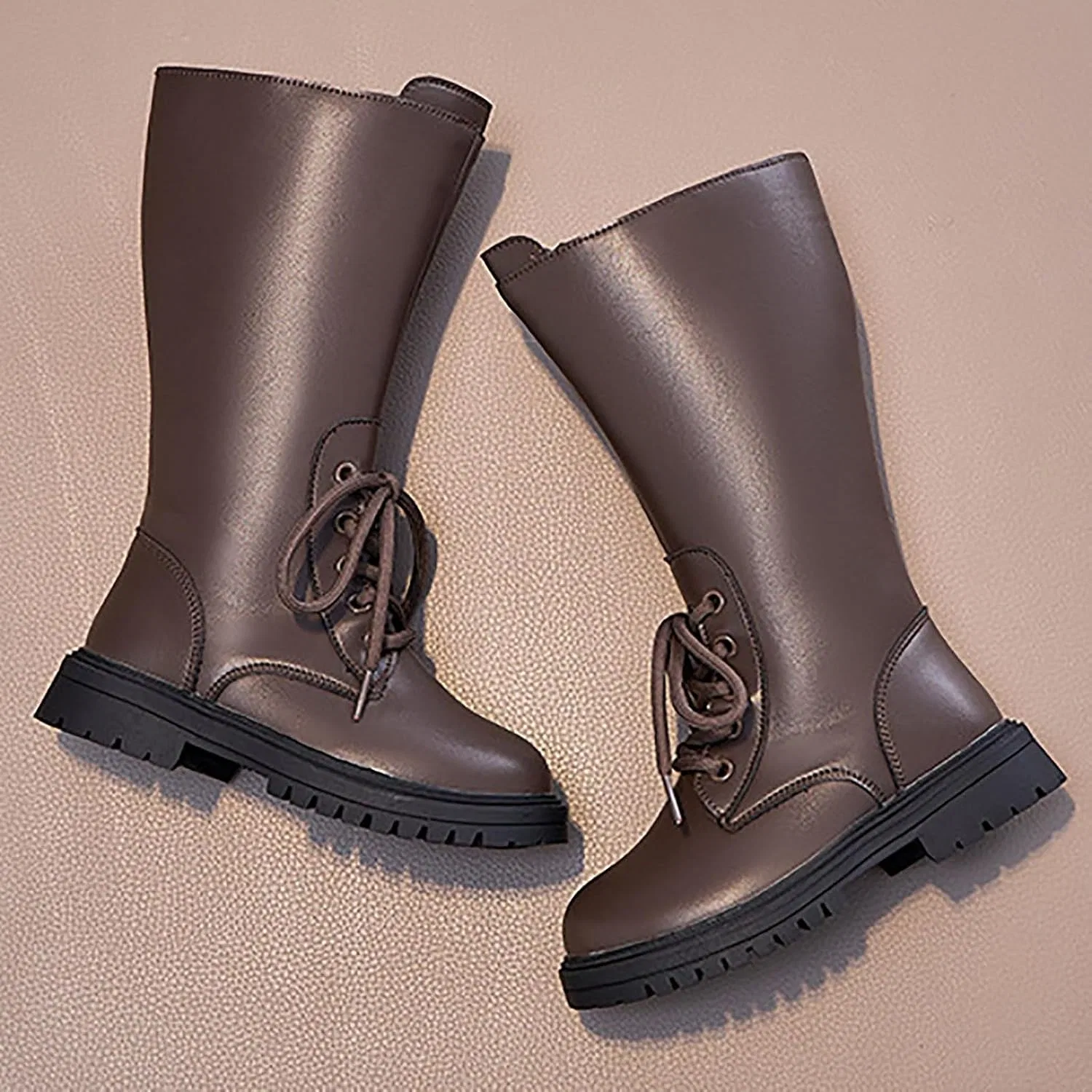 Детские сапоги для девочек с принтом ковбоя, модель Cowboy Boot, бренд, Brown — фото 4