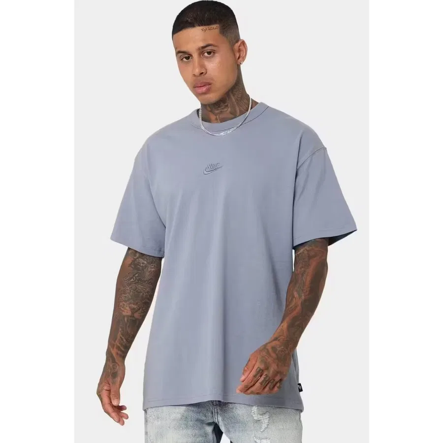 Мужская футболка свободного кроя с принтом Swoosh Nike Sportswear Premium Essentials, Синий