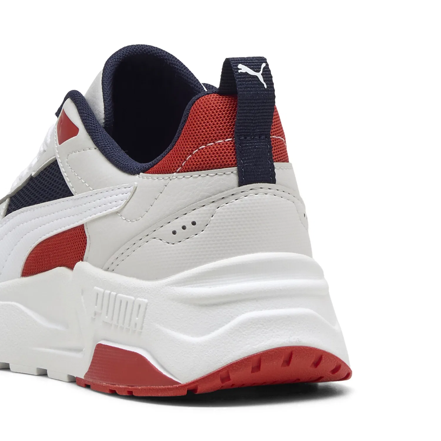 Детские кроссовки с мягкой амортизацией Trinity 2 LT PUMA, Navy/White/Feather Gray/Red Fire Blue — фото 2