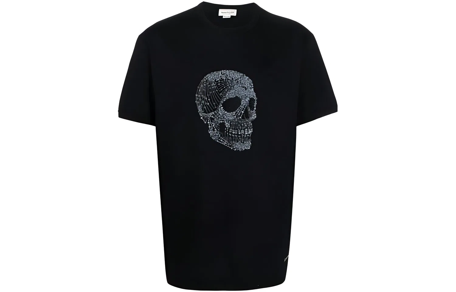 Мужская футболка с принтом черепа Skull-Print Cotton Alexander McQueen, Black