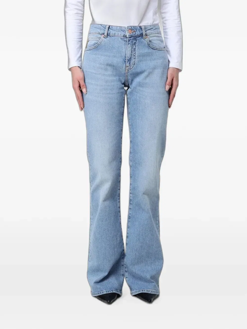 Расклешенные джинсы J7J Emporio Armani, синий
