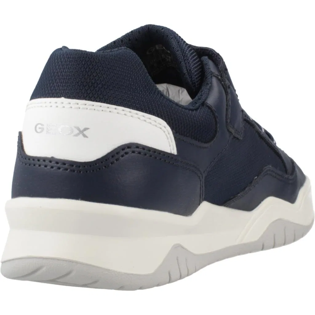 Детские кроссовки для мальчиков на липучке J Perth Boy E Geox, Navy White — фото 4