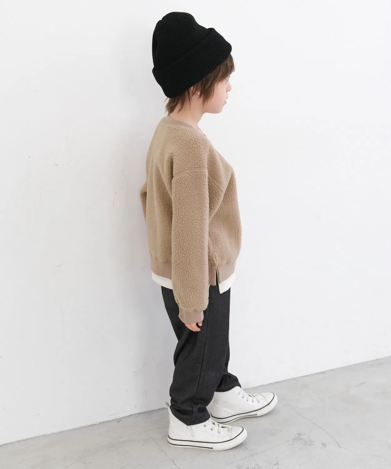 Детский свитшот из флиса с длинным рукавомever closet, Мока — фото 4