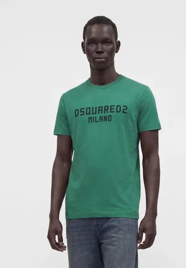 Футболка Milano в классном стиле с принтом Dsquared2, зеленый