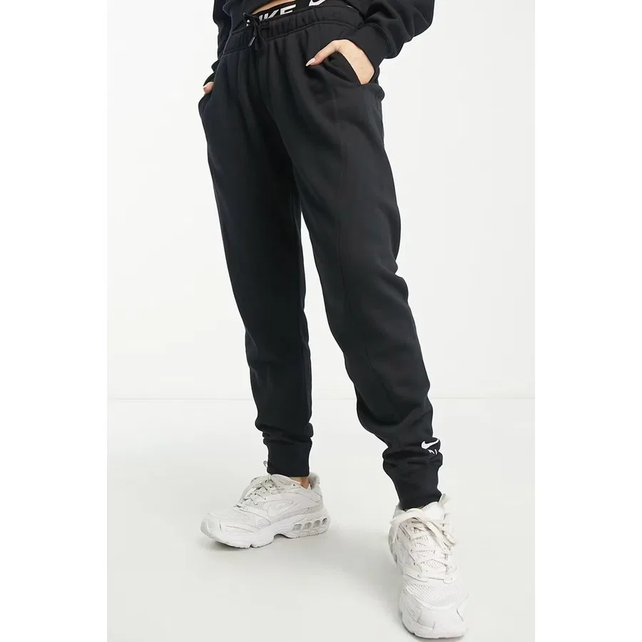 Женские джоггеры из футера с брендом Nike Air, Черный