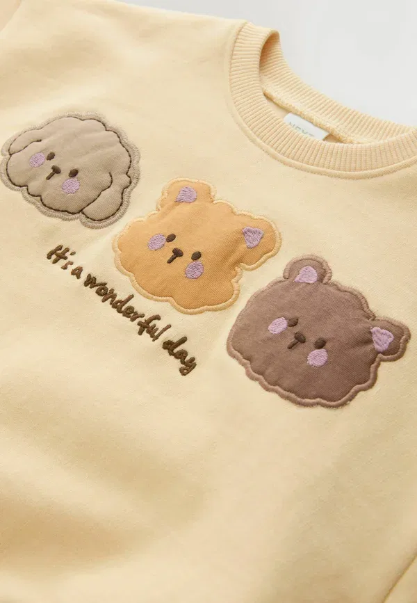 Комплект из свитшота и шорт с принтом Animals Next Chocolate Brown Bear, шоколадный — фото 2
