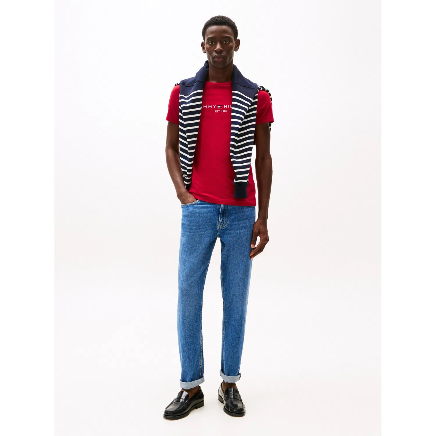 Мужская футболка из хлопка Tommy Hilfiger, Medium Red — фото 2