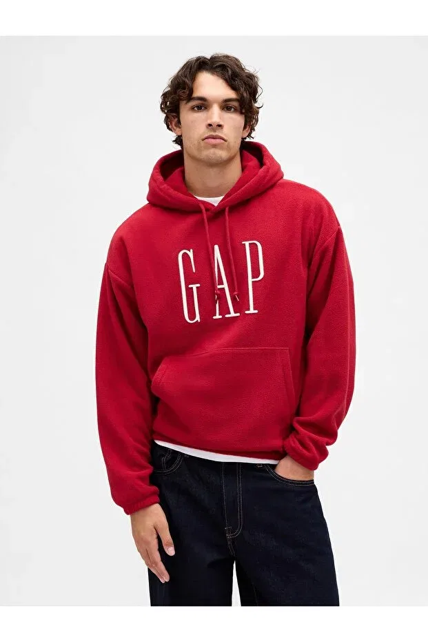 Мужские свитшот с принтом D Logo Gap, Red-000