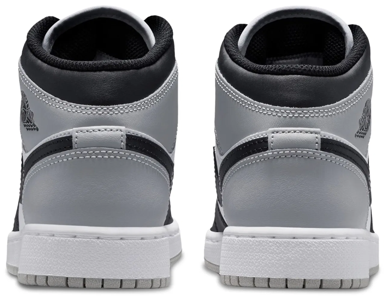 Кроссовки для мальчиков AJ 1 Mid Jordan, цвет White/Light Smoke/Black — фото 3