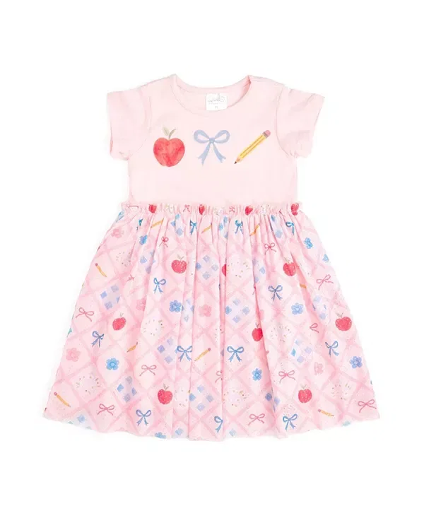 Детское платье для девочек с коротким рукавом Trellis Sweet Wink, розовый