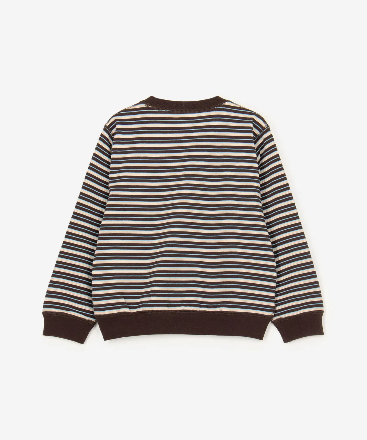 Детская футболка с длинным рукавомс полосатым принтом DANTON, Red/Navy/Yellow Multi — фото 3