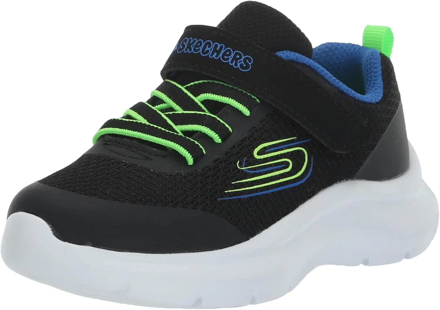 Детские кроссовки для мальчиков Skech Fast Brisk Buddies Skechers, Black/Blue/Lime